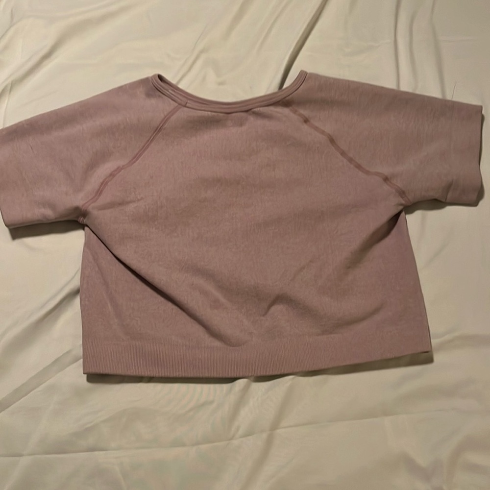 Shein workout cropped shirt lavender